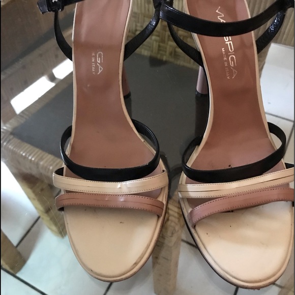 Via Spiga 3 Tone High Heel Sandals - Picture 2 of 4